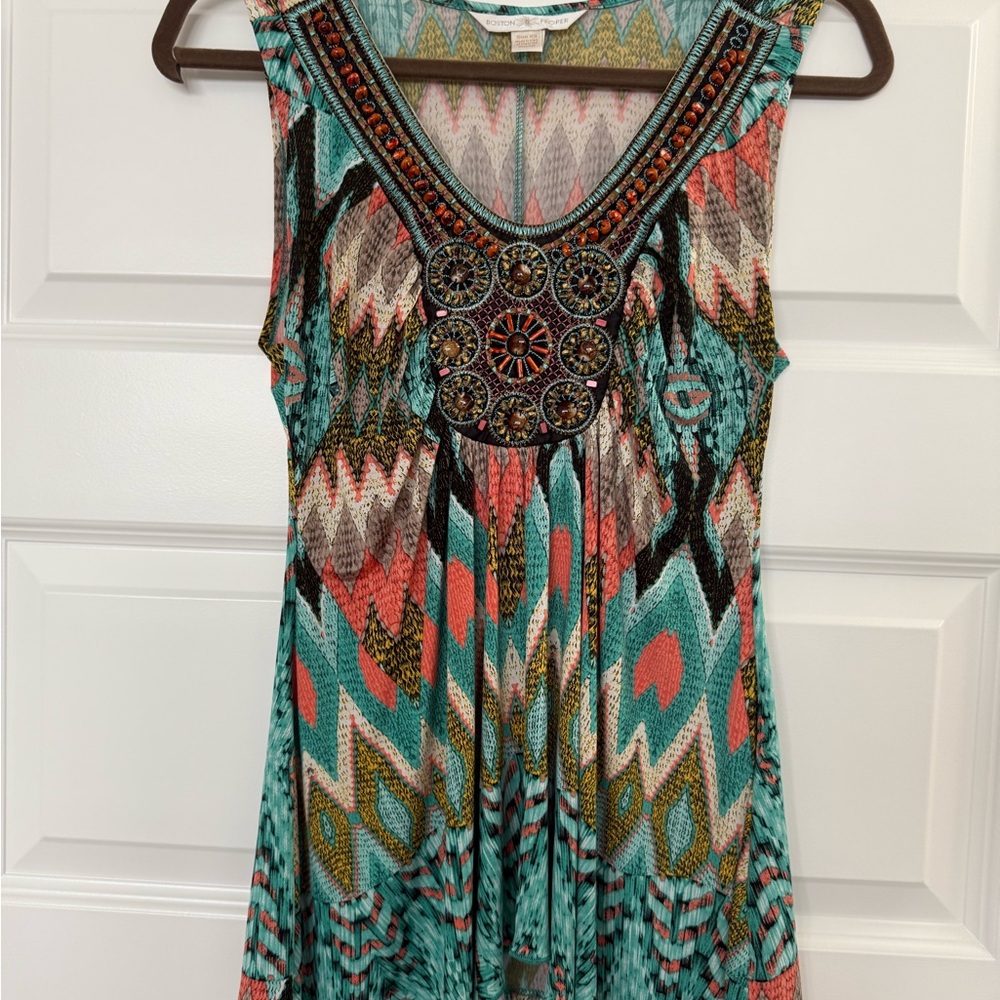 Boston Proper Vibrant Sleeveless Tunic
